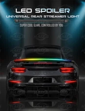 Carbon Fiber Style Dreamcolor Led Spoiler Streamer Brake Light Turn Signal Strip
