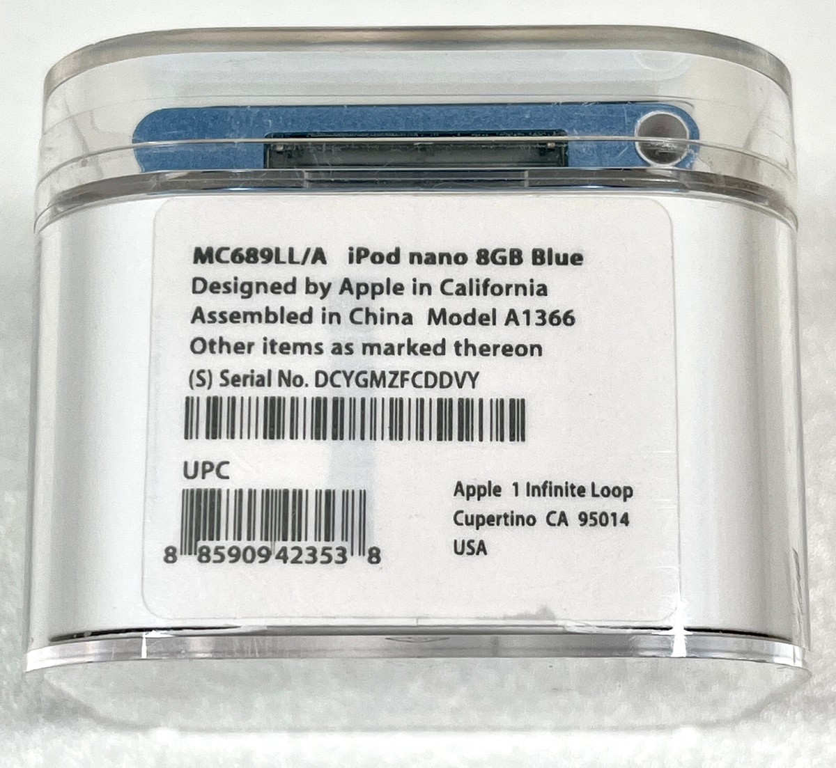 Apple iPod nano 6th Generation 8GB Product Blue MC689LL/A A1366