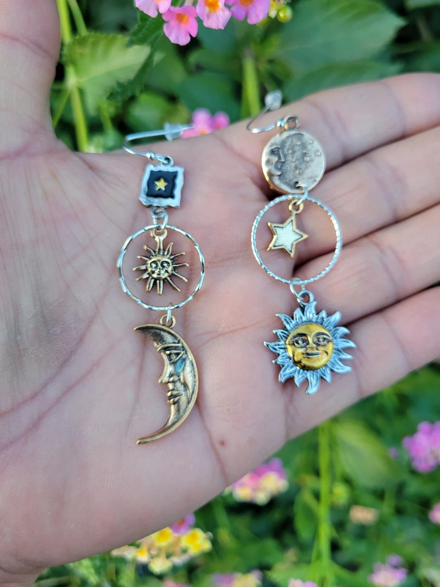 Dangle on sale moon earrings