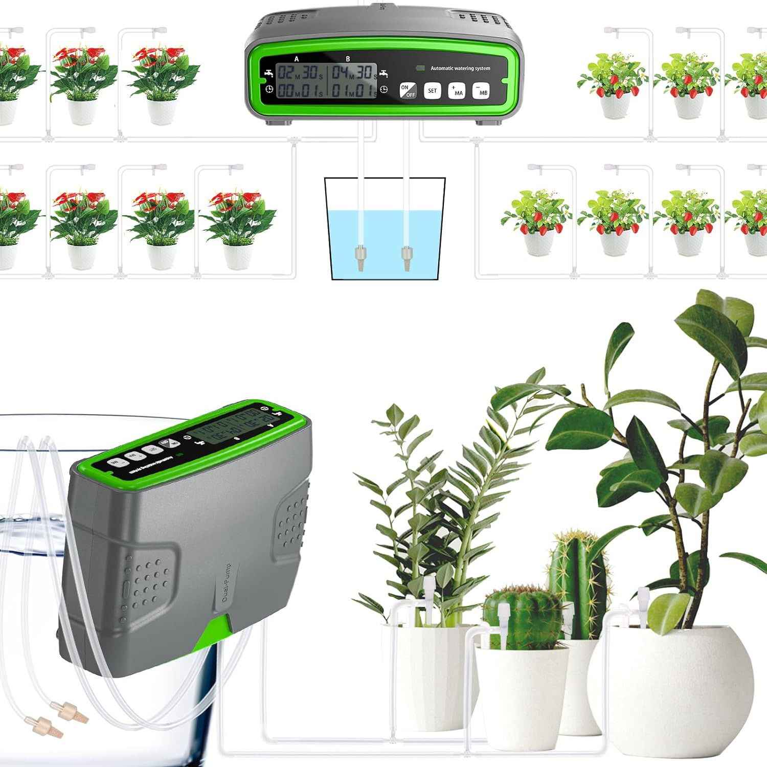 Kit Irrigazione Automatica per Piante Indoor e Outdoor - Smart Timer