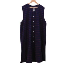 NEW Womens Flannel Retro Dress Overalls A line Jumper 2X Sleeveless Layering