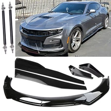 Front Bumper Lip Splitter Spoiler Body Kit Side Skirt For Chevrolet Chevy Camaro
