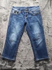 Vigoss The Brooklyn Capri Size 9 Length 21 Dark Wash