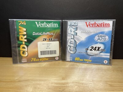 Verbatim CD-RW 74MIN 650MB & CD-R 80MIN 700MB NEW!