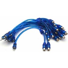 10 Absolute RCA Audio Cable "Y" Adapter Splitter 1 Male to 2 Female Plug Cable