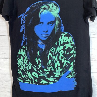 Official Billie Eilish Neon Logo T-Shirt - Unisex Blue Tee, Sizes S-XXL - View #14