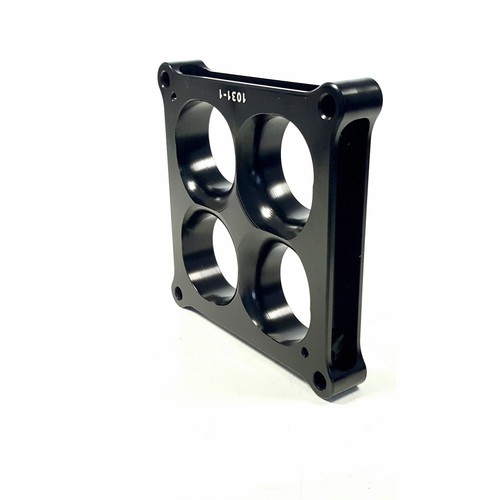 1" Carburetor Spacer Square Bore Combination 4 Port Open Plenum For