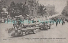 Washington DC - TORPEDO ON NAVY FLOAT - WWI MILITARY PARADE - Postcard