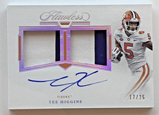 2021 PANINI FLAWLESS COLLEGIATE TEE HIGGINS DUAL PATCH AUTO /25 BENGALS #DPA-TH