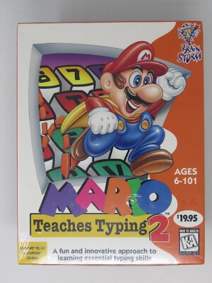 Mario Teaches Typing 2 - PC/MAC CD-ROM - Factory Sealed - Brand New - VGA Ready