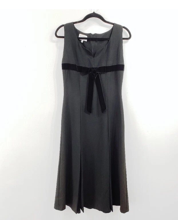 BLUMARINE Maxi Dress Panel Front With Velvet Waist Bow - Image 3 of 4