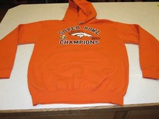 Denver Broncos 2015 Superbowl 50 Champions Orange Hoodie Youth XL 9313
