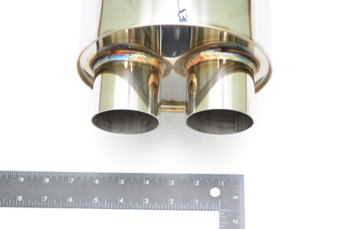 1320 Twin Exit Fujitsubo Legalis Style muffler 240z 260z 2.5 inch