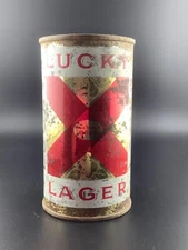 LUCKY LAGER AGED DATED BEER 12 Oz Flat Top Can San Francisco CALIF Dated 1958