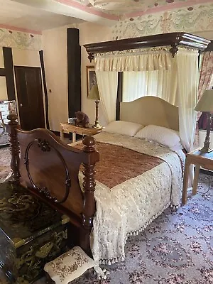 Buy Victorian Antique Mahogany Half Tester Bed *Measurements In Description*
