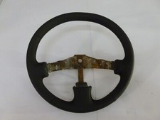 PKW Leder Lenkrad Oldtimer Youngtimer 3-Speichen Lenkrad Schwarz