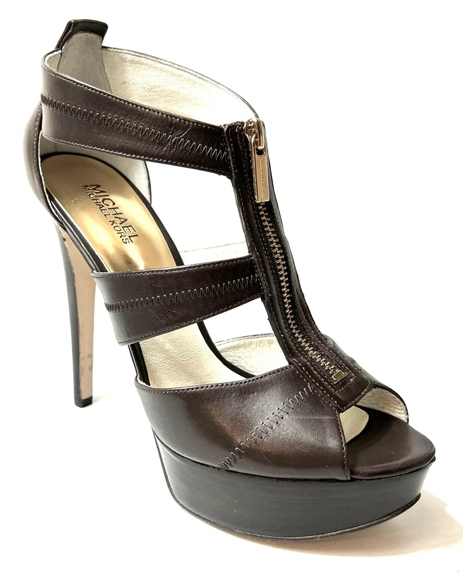 Michael Kors Women s Berkley Platform Dark Chocolate Size 9.5 M