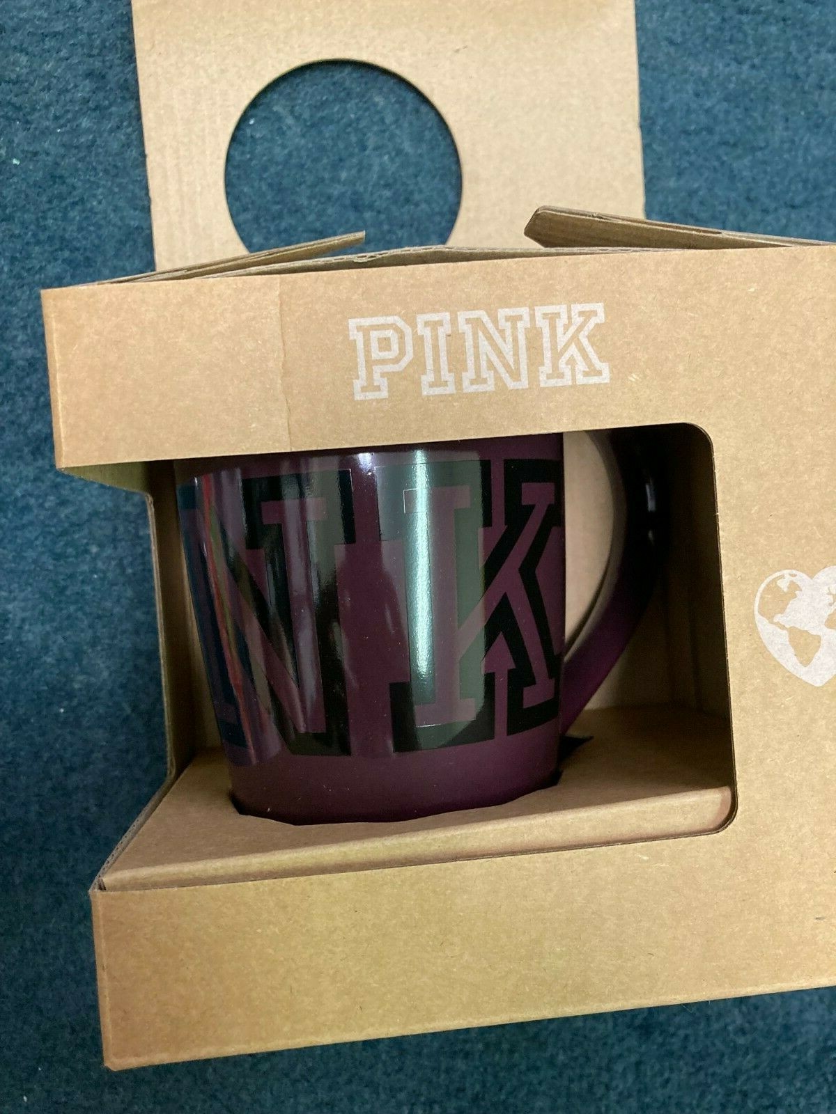 VICTORIAS SECRET PINK LOGO CERAMIC COFFEE MUG CUP RUBY 16.9 oz NIB eBay