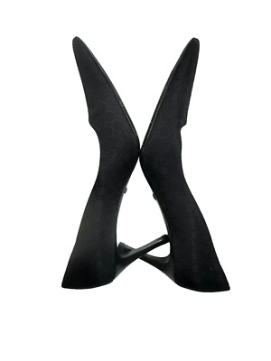 GUCCI Vintage GG Monogram Logo Pumps Heels US39.5 Pointed Toe