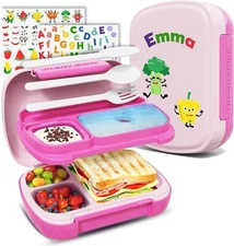 Umami All-in-1 Bento Box for Kids Ice-pack/ Utensils Included Leakproof BPA Pink