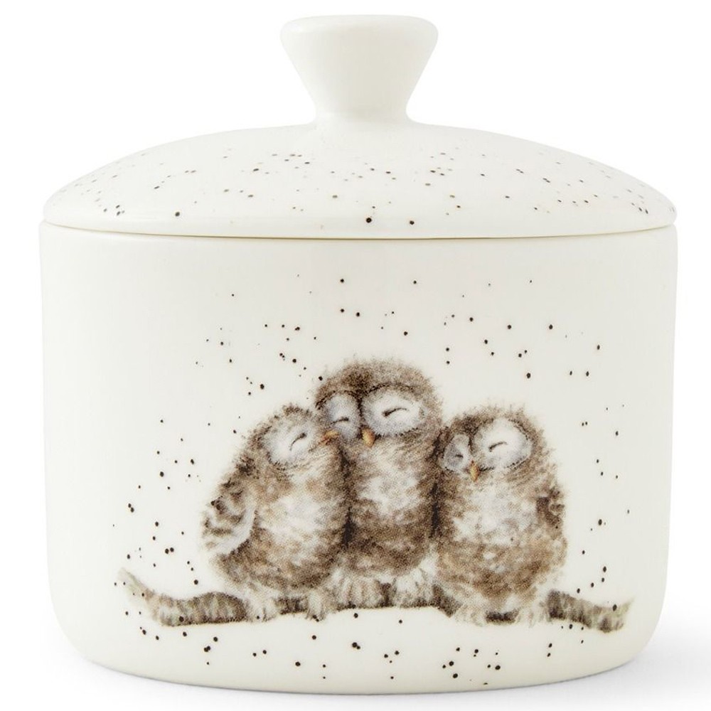 Wrendale Designs Small Lidded Storage Jar with Owls Fine Bone China