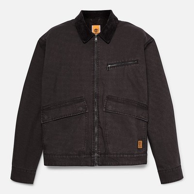 NWT Timberland Men's Strafford Washed Canvas Jacket - Black - Size M - MSRP $110