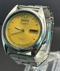 Vintage Seiko 5 Automatic || Yellow Dial || Men's Vintage Watch || 21 Jewels
