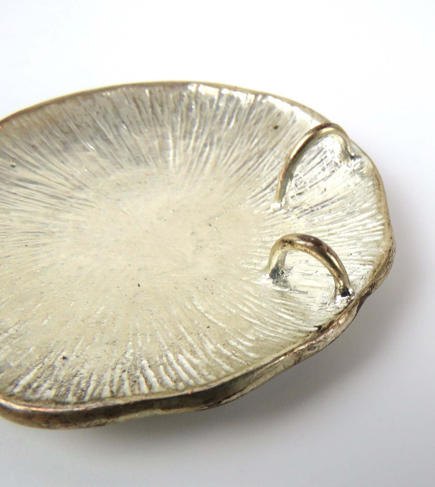 Silver-Tone Statement Necklace  Abstract, Wavy Ro… - image 7