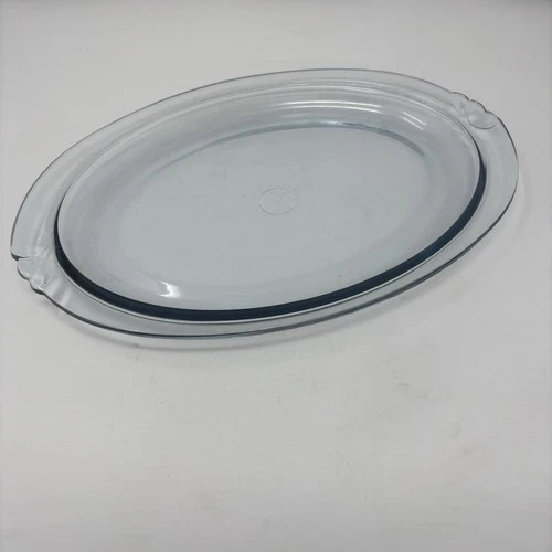 Vintage Pyrex Baking Broiler Glass Plate Oval Serving Platter
