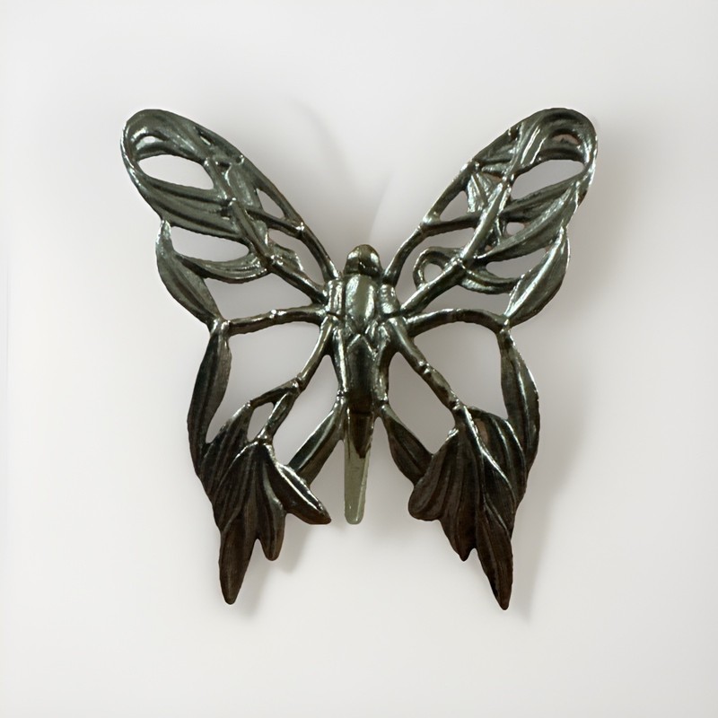 John Hardy Silvertone butterfly Hair Clip VGUC