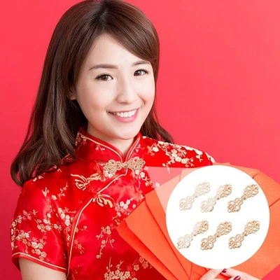  6 Pairs Metallschnalle Baby Mutter Cheongsam-Knöpfe Cheongsam-Taste - Bild 1 von 4