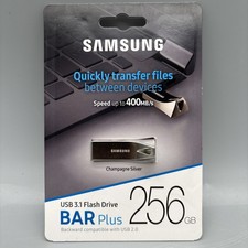 SAMSUNG BAR Plus 256GB - 400MB/s USB 3.1 Flash Drive Champagne Silver MUF-25...