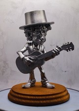 Bob Dylan  Statue- Metallic Silver  Finish