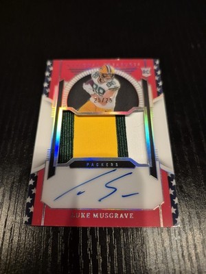 2023 National Treasures Luke Musgrave RPA Star Stripes 25/25 Packers