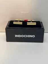 Indochino Gold Bar Cuff Links | Bullet-Back | Gift Box | New