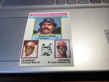 1976 TOPPS STOLEN BASE LEADERS LOPES-MORGAN-BROCK # 197