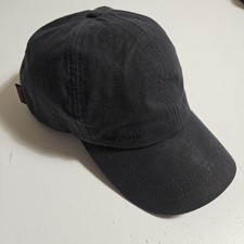 Barbour Waxed Cap One Size Adjustable Strap Navy Blue