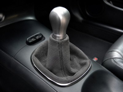 FITS HONDA INTEGRA DC5 2002-2006 GEAR BOOT CHARCOAL ALCANTARA BLACK STITCHING