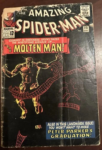 Amazing Spider-Man #28 (1965) Marvel – low grade – 1st Molten Man