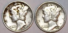 (2) Mercury Dimes - 1934P(Extra Fine) 1942P(Extra Fine) - #1583ED FREE SHIPPING