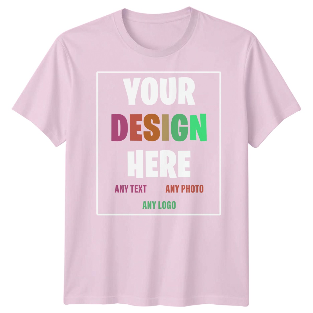 Custom Personalized T-Shirt - Your Design Here - Any Text Photo Logo Unisex Tee