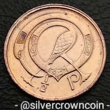 Ireland 🇮🇪 Eire Half Penny 1978. KM#19. Bronze 1/2 Cent coin. Irish Harp. Bird