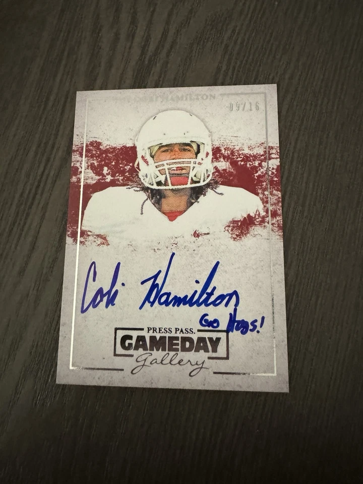 2013 Press Pass Gameday Gallery Silver /16 #GG-CH COBI HAMILTON Rookie Auto RC - Image 3 of 4
