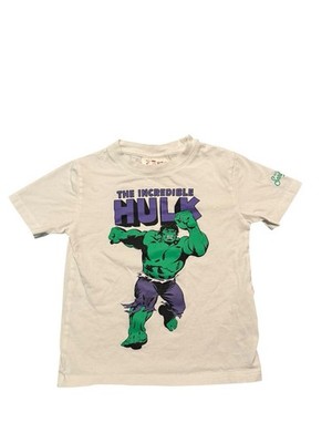 MC2 Saint Barth Kids Marvel Incredible Hulk Organic Cotton Shirt Size 4Y White