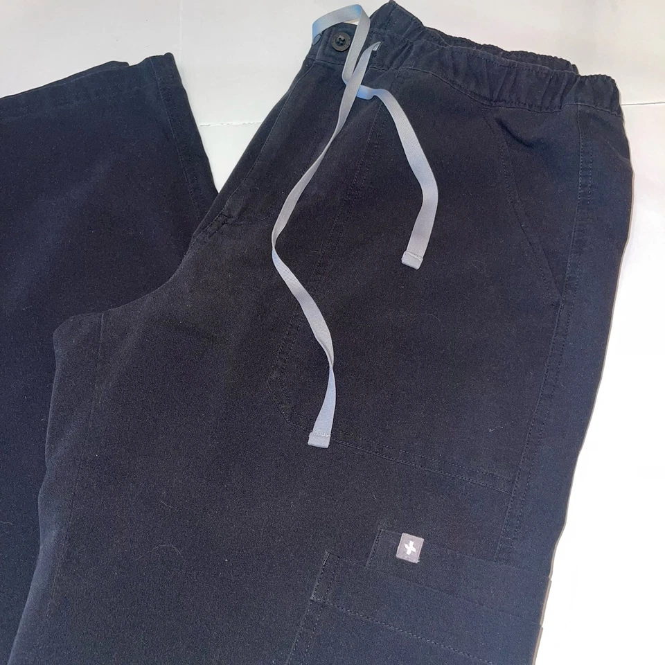 Pantalones Figs Technical Collection Para Hombre L Grande Carga Exfoliante Negro Cremallera Mosca Foto 2 de 3