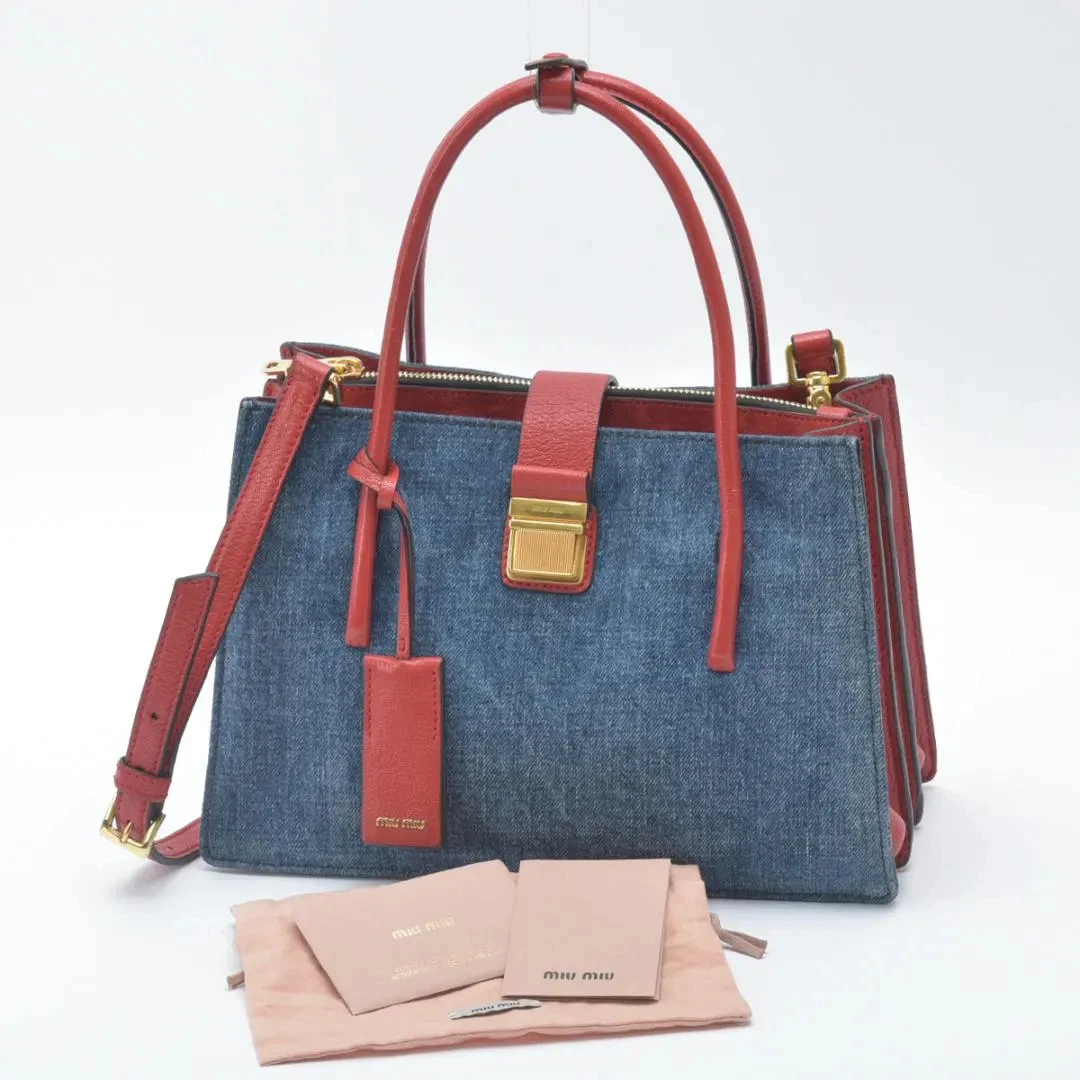 Miu Miu Shoulder Bag Denim Exterior Bags & Handbags for Women for