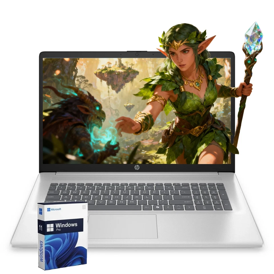 HP 17.3" FHD Laptop computer AMD Ryzen 5 7430U UpTo 64GB RAM 2TB SSD Win11Pro - Image 2 of 4