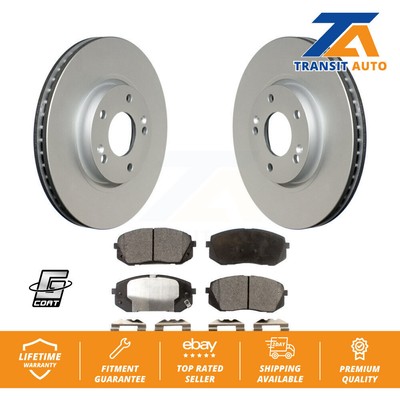 Coated Disc Brake Rotors And Semi-Metallic Pads Front Kit For Hyundai Sonata