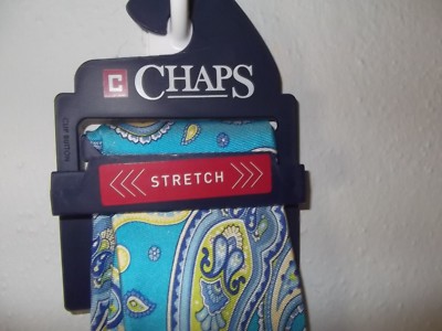 Chaps Mens Tie Blue, White, Gray Squares With Blue Pocket  Chaps Tie & Pocket Square main image 1