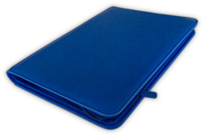 Arkero-G 18-Pocket Premium Zip Binder Blau / Blue 360 Karten Album Portfolio